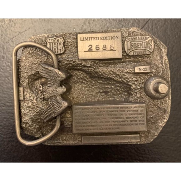 Jeff Gordon Nascar American Legends No.22 Limited Ed 2686 Belt Buckle 1995 EUC - Picture 2 of 2